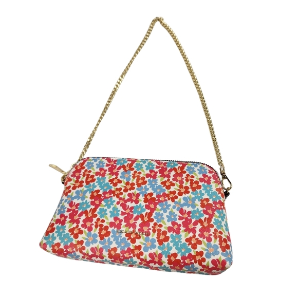 Nanette Lepore Floral Chain Mini Bag Purse Shoulder Evening Wedding - Picture 5 of 15